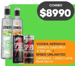 Supermercados Tadicor Vodka sernova varios sabores oferta