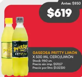 Supermercados Tadicor Gaseosa pritty limón oferta