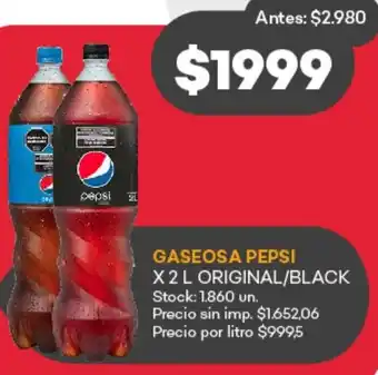 Supermercados Tadicor Gaseosa pepsi oferta