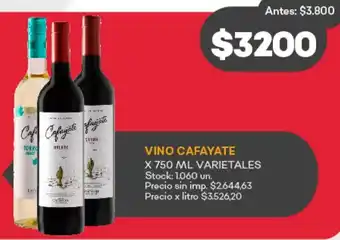 Supermercados Tadicor Vino cafayate oferta