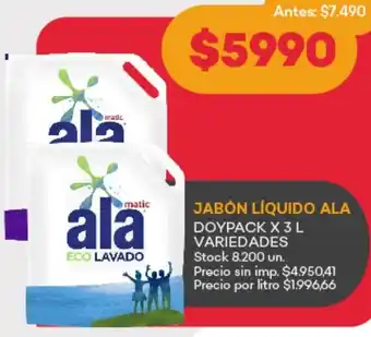 Supermercados Tadicor Jabón líquido ala doypack oferta