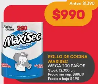 Supermercados Tadicor Rollo de cocina maxisec oferta