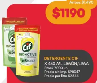 Supermercados Tadicor Cif detergente oferta