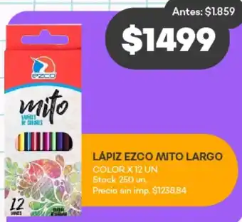 Supermercados Tadicor Lápiz ezco mito largo color oferta