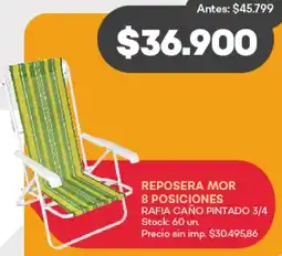 Supermercados Tadicor Reposera mor 8 posiciones oferta