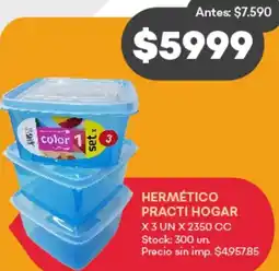 Supermercados Tadicor Hermético practi hogar oferta