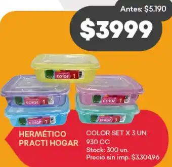 Supermercados Tadicor Hermético practi hogar color oferta