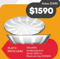 Supermercados Tadicor Plato rigolleau galaxia hondo/playo oferta