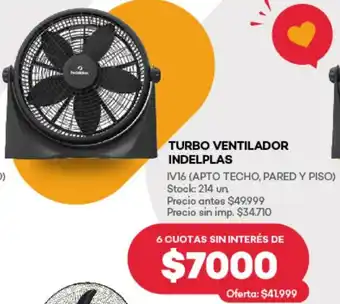 Supermercados Tadicor Turbo ventilador indelplas oferta