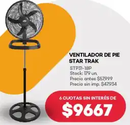 Supermercados Tadicor Ventilador de pie star trak oferta