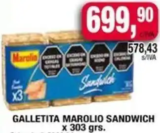 Maxiconsumo Galletita marolio sandwich oferta