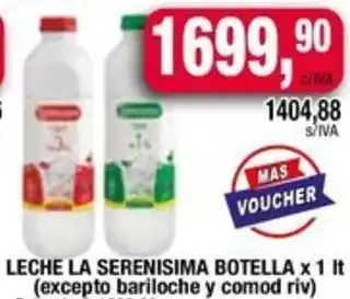 Maxiconsumo Leche la serenisima botella oferta