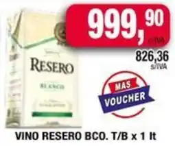 Maxiconsumo Vino resero bco. t/b oferta