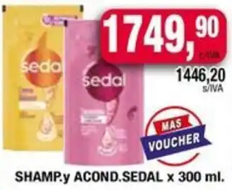 Maxiconsumo Sedal shamp.y acond. oferta