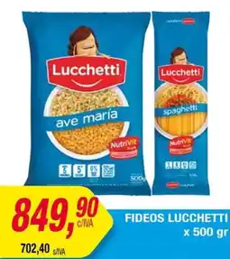 Maxiconsumo Fideos lucchetti oferta