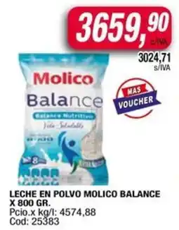 Maxiconsumo Leche en polvo molico balance oferta