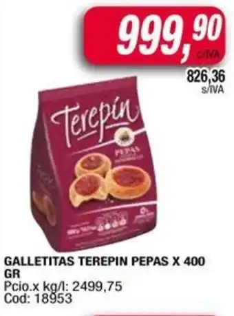 Maxiconsumo Galletitas terepin pepas oferta