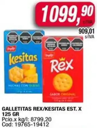 Maxiconsumo Galletitas rex/kesitas est. oferta