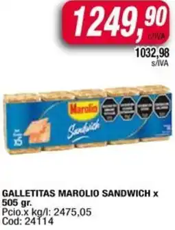 Maxiconsumo Galletitas marolio sandwich oferta