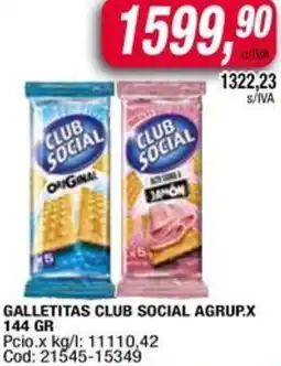 Maxiconsumo Galletitas club social agrup. oferta