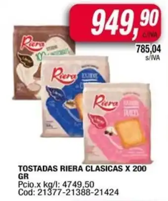 Maxiconsumo Tostadas riera clasicas oferta