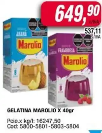 Maxiconsumo Gelatina marolio oferta