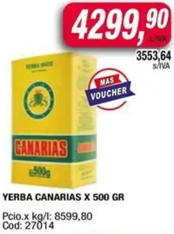 Maxiconsumo Yerba canarias oferta