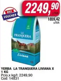 Maxiconsumo Yerba la tranquera liviana oferta