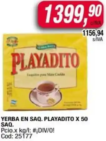 Maxiconsumo Yerba en saq. playadito oferta