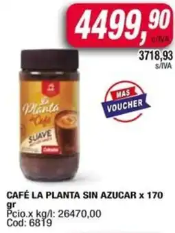 Maxiconsumo Café la planta sin azucar oferta