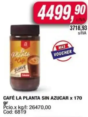 Maxiconsumo Café la planta sin azucar oferta