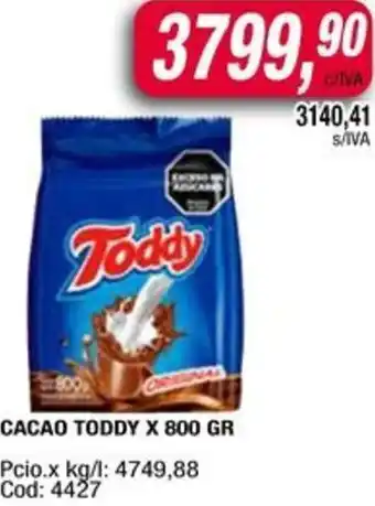 Maxiconsumo Cacao toddy oferta