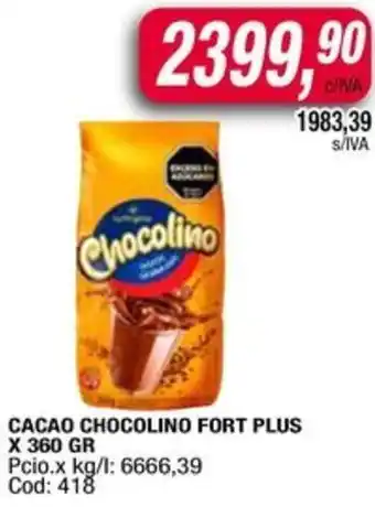 Maxiconsumo Cacao chocolino fort plus oferta