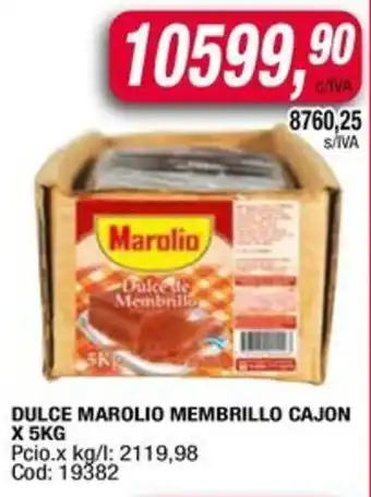 Maxiconsumo Dulce marolio membrillo cajon oferta