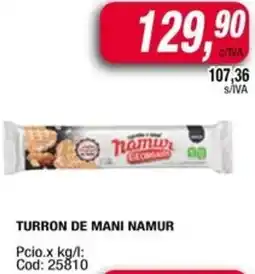 Maxiconsumo Turron de mani namur oferta