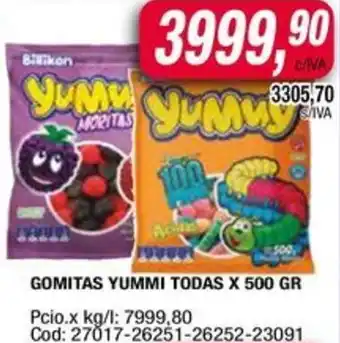 Maxiconsumo Gomitas yummi todas oferta