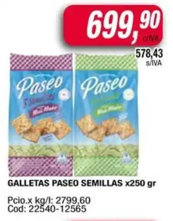 Maxiconsumo Galletas paseo semillas oferta