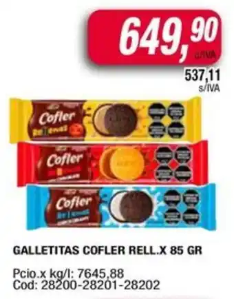 Maxiconsumo Galletitas cofler rell oferta