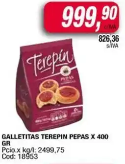 Maxiconsumo Galletitas terepin pepas oferta