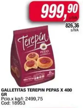 Maxiconsumo Galletitas terepin pepas oferta