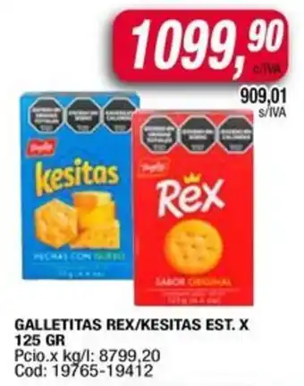 Maxiconsumo Galletitas rex/kesitas est oferta