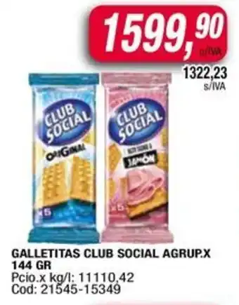 Maxiconsumo Galletitas club social agrup oferta