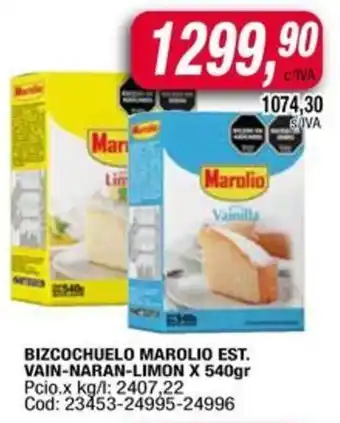 Maxiconsumo Marolio bizcochuelo oferta