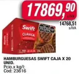 Maxiconsumo Hamburguesas swift caja oferta