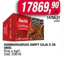 Maxiconsumo Hamburguesas swift caja oferta