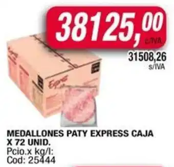 Maxiconsumo Medallones paty express caja oferta