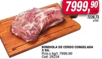 Maxiconsumo Bondiola de cerdo congelada oferta