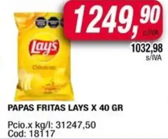 Maxiconsumo Papas fritas lays oferta