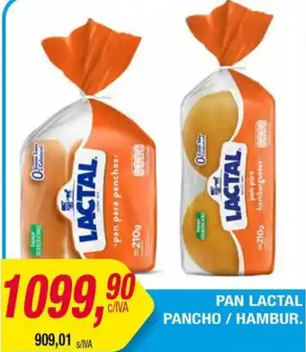 Maxiconsumo Pan lactal pancho / hamburguesa oferta