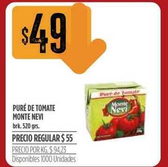 Supermercados Vea Puré De Tomate Monte Nevi 520grs. oferta